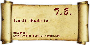 Tardi Beatrix névjegykártya